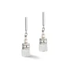 COEUR DE LION Geocube® Precious Fusion Pearls Ohrringe Weiß- Ohrstecker