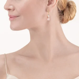 COEUR DE LION Geocube® Precious Fusion Pearls Ohrringe Mehrfarbig Pastell- Geocube® Echtstein