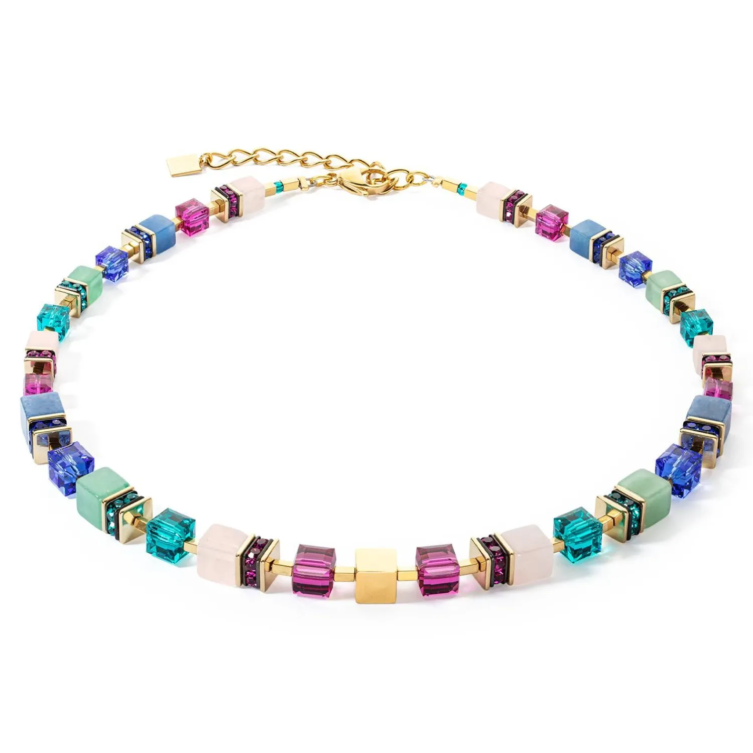 geocube_precious_statemen_0-15.webp COEUR DE LION Geocube® Precious Statement Halskette Gold-Mehrfarbig- Geocube® Halsketten