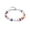 COEUR DE LION Geocube® Precious Statement Armband Silber-Pastell- Geocube® Mehrfarbig