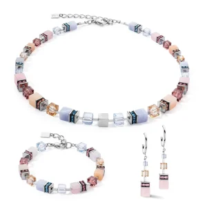 COEUR DE LION Geocube® Precious Statement Armband Silber-Pastell- Geocube® Mehrfarbig