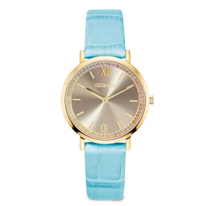 COEUR DE LION Geschenkset Uhr rund Pastell Lovers Blue & Joyful Colors Armband Türkis Mehrfarbig- Uhren