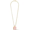 COEUR DE LION Halskette Amulett Spikes Quadrat Rosenquarz Gold-Rosa- Coeur Essentials