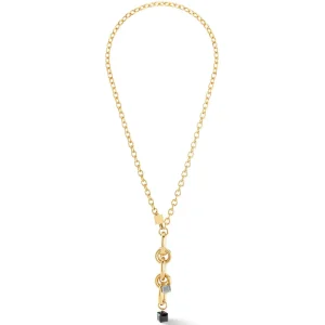 COEUR DE LION Halskette Chunky Chain Gold-Schwarz- Festliche Kollektion