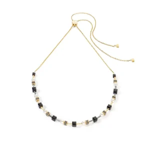 COEUR DE LION Halskette Mysterious Cubes & Pearls Gold-Schwarz- Perlenketten