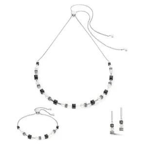 COEUR DE LION Halskette Mysterious Cubes & Pearls Silber-Schwarz- Perlenketten