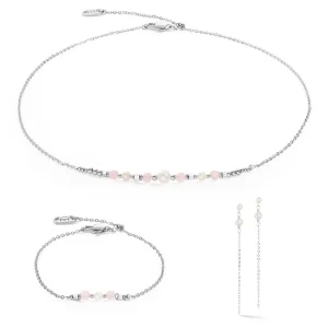 COEUR DE LION Halskette Princess Pearls Silber-Rosa- Edelsteinketten