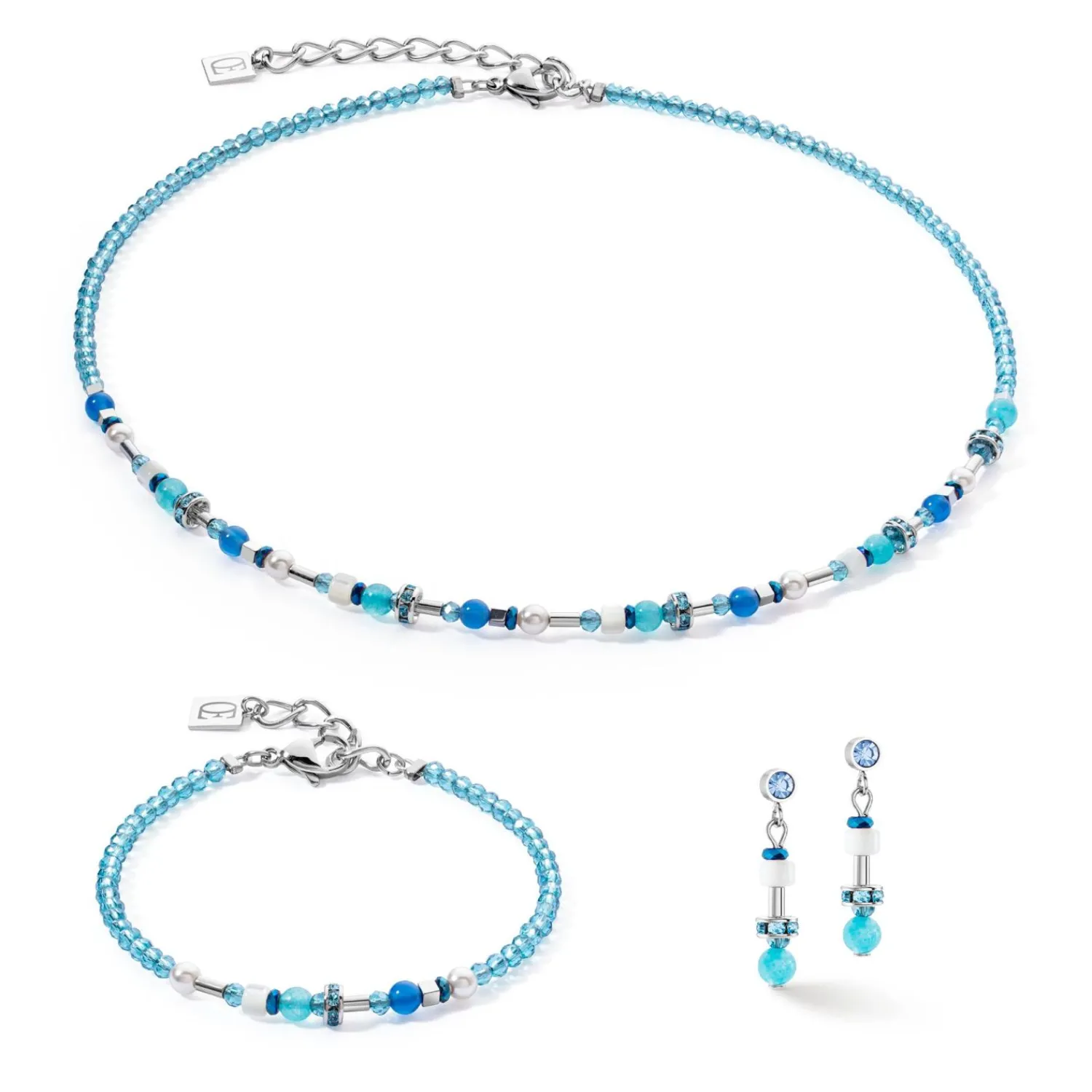 halskette_princess_sphere_1.webp COEUR DE LION Halskette Princess Spheres Mix Türkis- Edelsteinketten