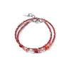 COEUR DE LION Joyful Colors Wickelarmband Silber Rot- Kristallarmbänder