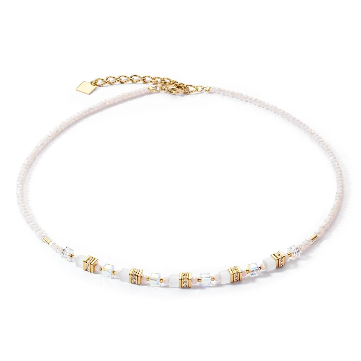 mini_cubes_halskette_gold_0.webp COEUR DE LION Mini Cubes Halskette Gold Weiß- Hochzeit