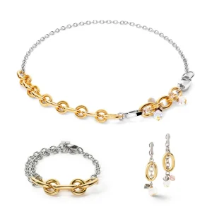 COEUR DE LION Neptune's Treasure Bicolor-Halskette- Echter Stein