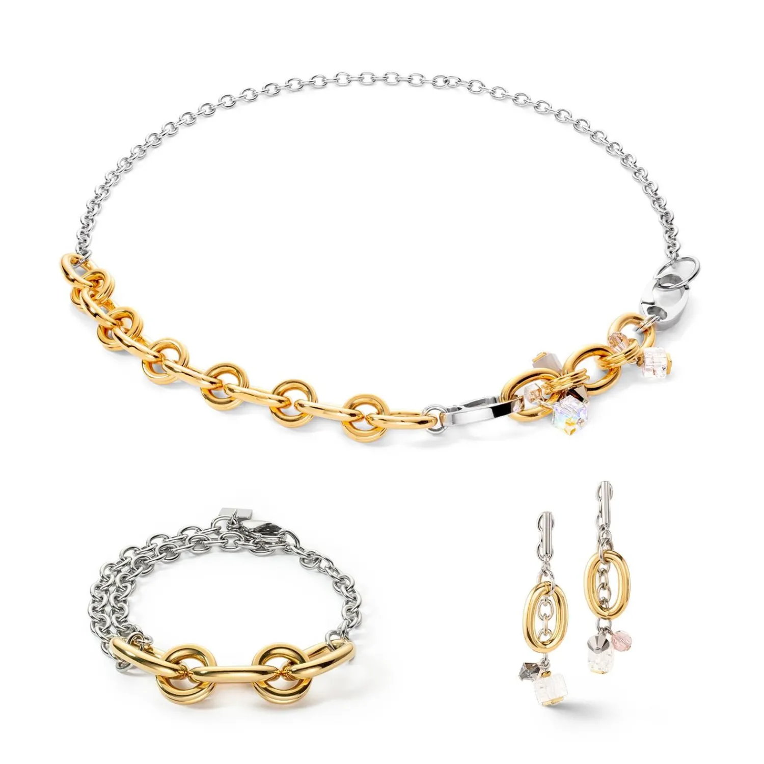 neptunes_treasure_bicolor_2.webp COEUR DE LION Neptune's Treasure Bicolor-Halskette- Echter Stein