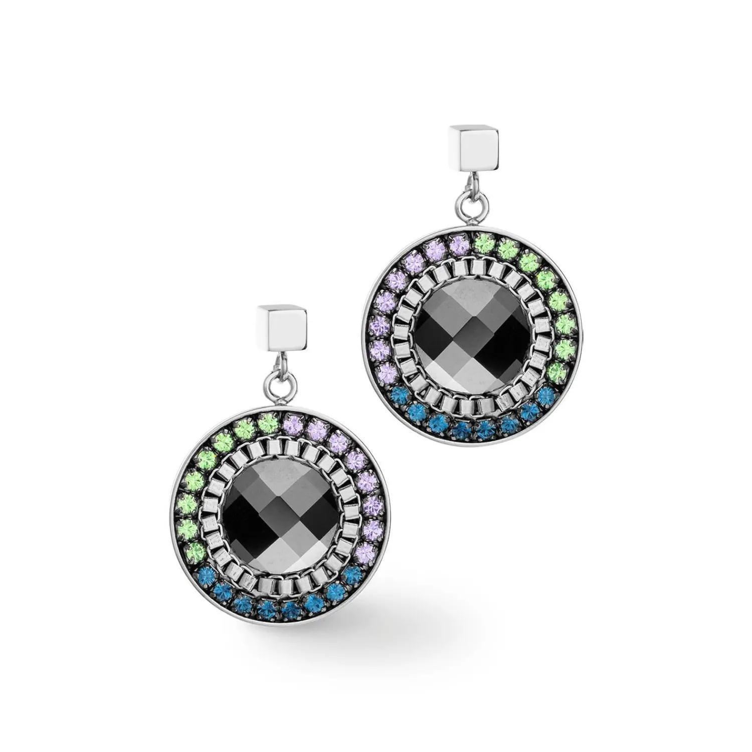 ohrringe_amulett_statemen_0.webp COEUR DE LION Ohrringe Amulett Statement Dunkelgrün- Kristallohrringe