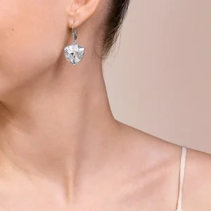 COEUR DE LION Ohrringe mit magischem Kristall und klobigem Kettenkristall- Hochzeit