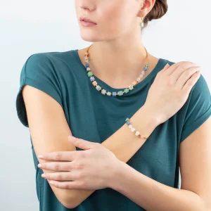 COEUR DE LION Ohrringe Precious Statement Cubes Mehrfarbig-Sanft- Ohrstecker