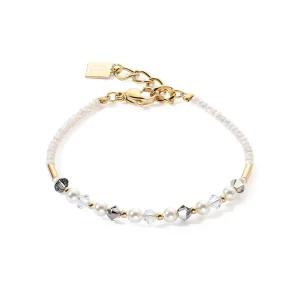 COEUR DE LION Princess Pearls Armband Grau-Kristall- Kristallarmbänder