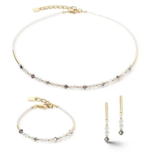 COEUR DE LION Princess Pearls Halskette Grau-Kristall- Kristallhalsketten