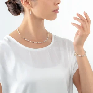 COEUR DE LION Princess Pearls Halskette Grau-Kristall- Kristallhalsketten