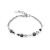 COEUR DE LION Princess Shape Mix Armband Schwarz-Weiß- Kristallarmbänder