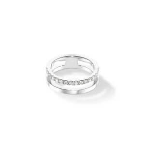 COEUR DE LION Ring der ewigen Einheit Silber-Kristall- Coeur Essentials