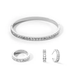 COEUR DE LION Ring Edelstahl & Kristalle Silberkristall- Mix&And&Match-Ringe