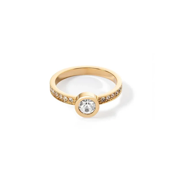 COEUR DE LION Ring mit funkelnden Punkten, Goldkristall- Coeur Essentials