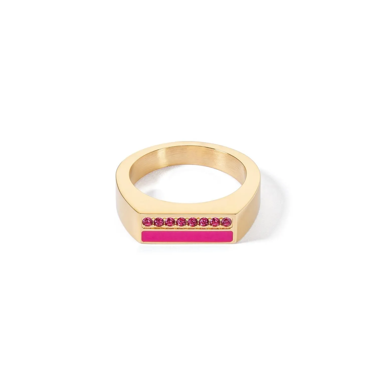 ring_quadratische_streife_0-7.webp COEUR DE LION Ring Quadratische Streifen Gold-Rosa- Mix&And&Match-Ringe