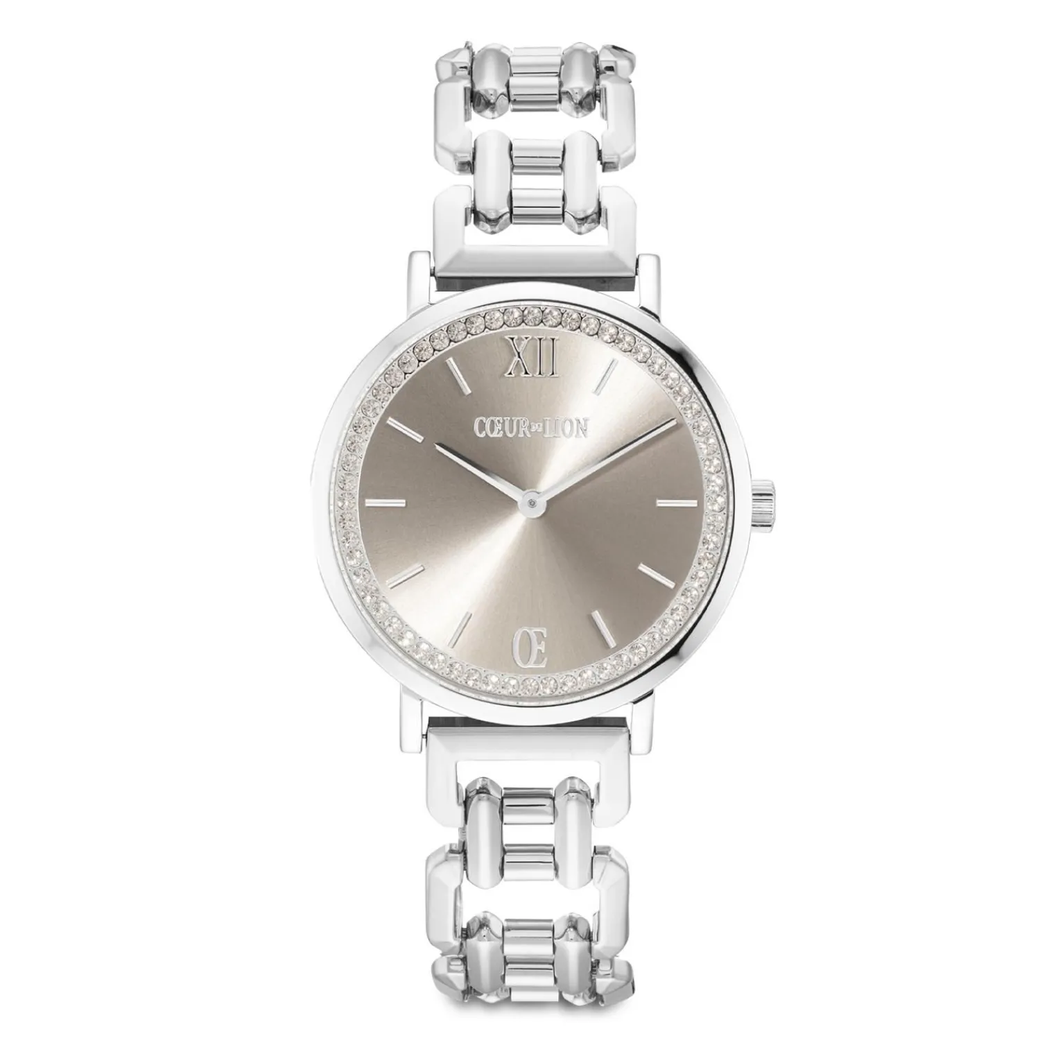 sehen_sie_sich_das_runde__0.webp COEUR DE LION Sehen Sie sich das runde, funkelnde, anmutige Greige-Statement-Silber an- Uhren