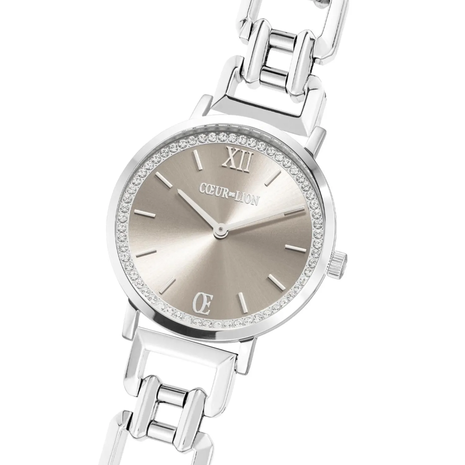 sehen_sie_sich_das_runde__1.webp COEUR DE LION Sehen Sie sich das runde, funkelnde, anmutige Greige-Statement-Silber an- Uhren