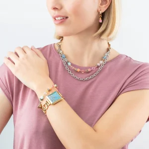 COEUR DE LION Sehen Sie sich den ikonischen Cube Ocean Vibes Statement Gold an- Uhren