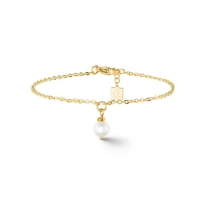 COEUR DE LION Solitär-Süßwasserperlen-Armband Gold- Hochzeit