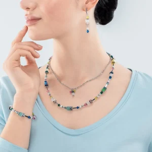 COEUR DE LION Summer Dream Armband Mehrfarbig Pastell- Echter Stein