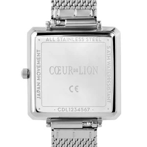 COEUR DE LION Uhr Iconic Square Graphite Sunray Milanese Edelstahl- Uhren