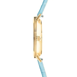 COEUR DE LION Uhr Round Pastel Lovers Gold Armband Leder Blau- Uhren