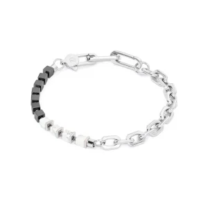 COEUR DE LION Unisex-Armband Fusion Link Chain Weiß- Aber