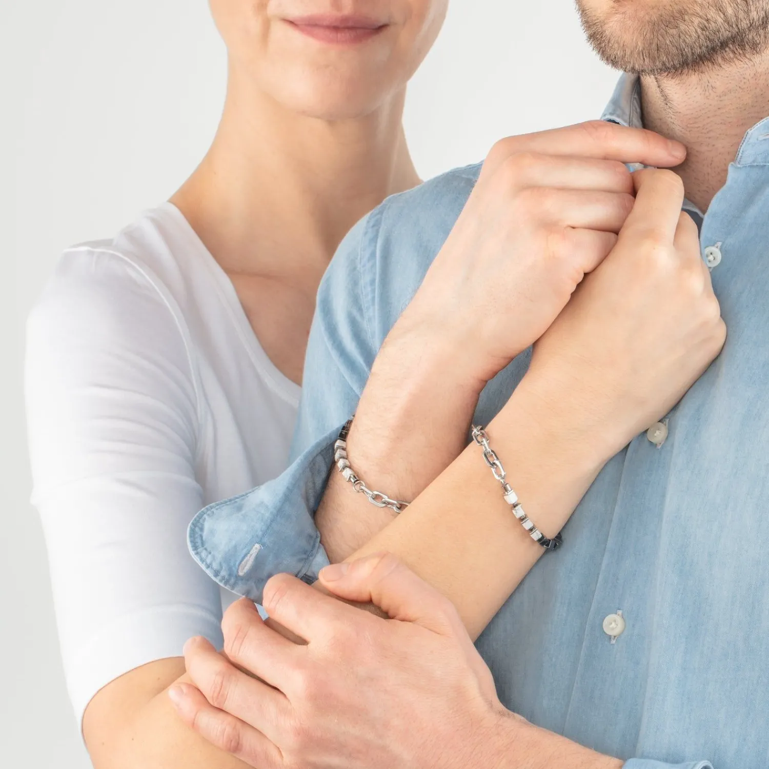 unisexarmband_fusion_link_1-6.webp COEUR DE LION Unisex-Armband Fusion Link Chain Weiß- Unisex Edition